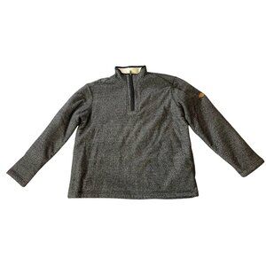 Orvis Mens Charcoal Gray Sweater Fleece Half-Zip Pullover XL